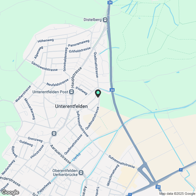 3.5 Wohnung in Unterentfelden mit 40qm Terasse - Karte