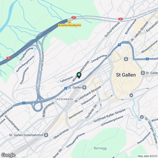 Helle 3.5-Zimmer Neubauwohnung in St. Gallen - Karte
