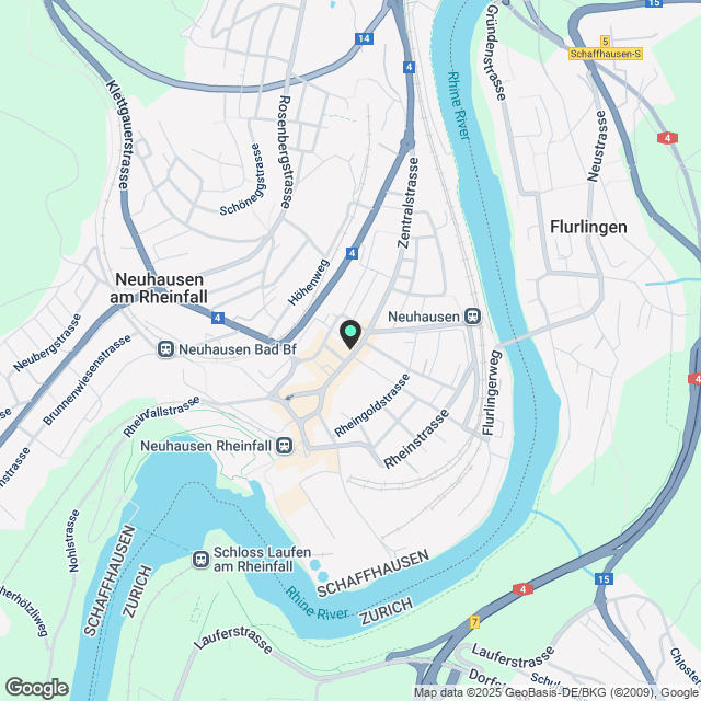MÖBLIERTE 1.5 Zimmerwohnung in Neuhausen - Karte