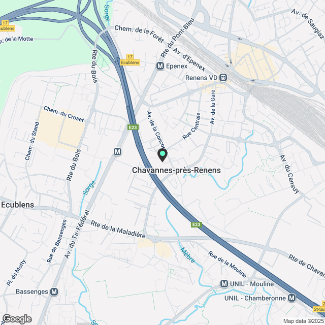 Spacieux et lumineux 3,5 pièces à louer meublé bail de durée du 1.09.2025 au 31.07.2026 - Karte
