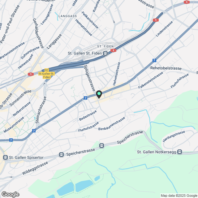 Wohnen in St. Gallen – urban, lebendig, perfekt angebunden! - Karte