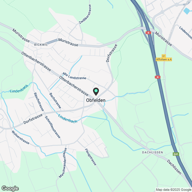 3 ½ Zimmer-Wohnung in Obfelden mieten - Karte