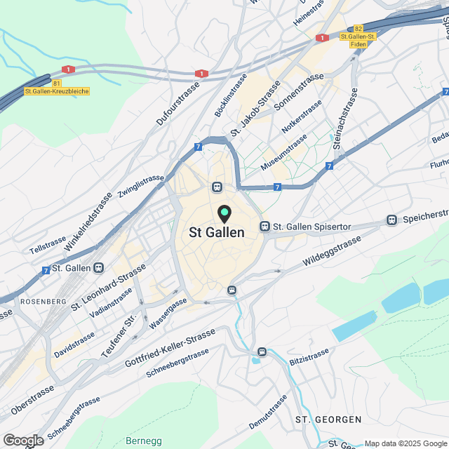 Exklusive Erstvermietung nach Sanierung in der Altstadt St. Gallen - Karte