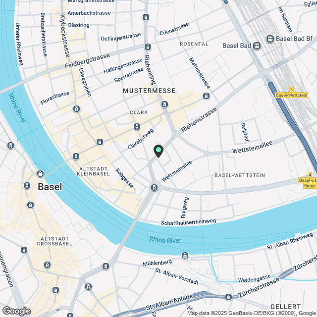 3 ½ Zimmer-Attikawohnung in Basel mieten - Karte