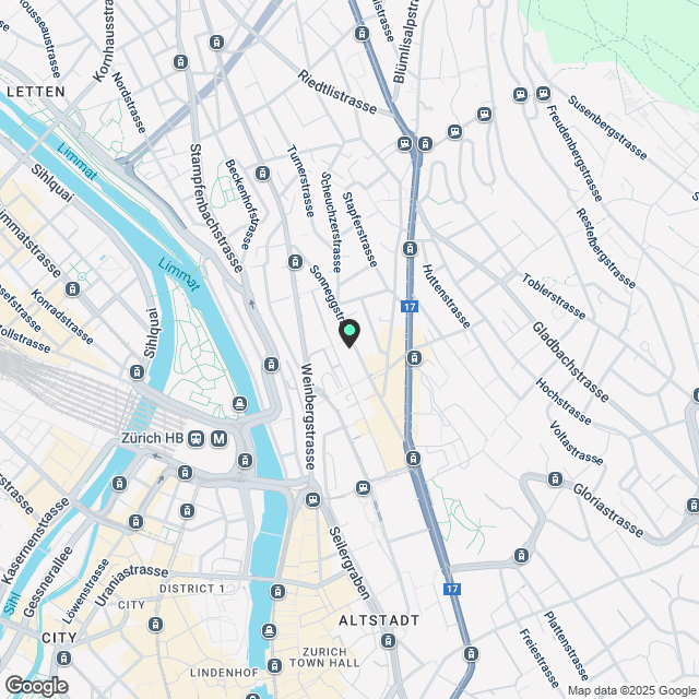 Exklusives Wohnen am Hang ? Sonneggstrasse - Karte