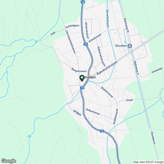attraktive 2.5-Zi. Dachwohnung - Sevelen - Karte