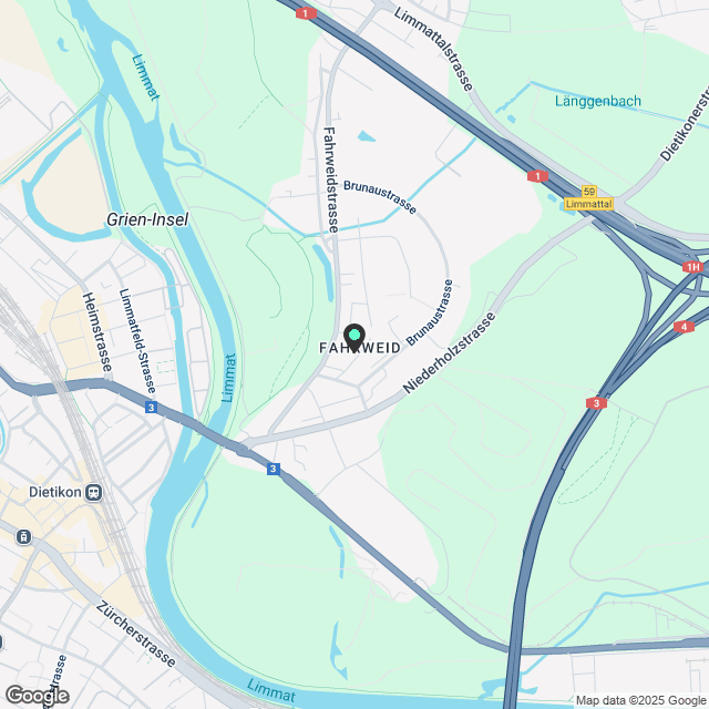 Grosszügige und helle 4-Zimmer-Wohnung zur Miete in Weiningen - Karte