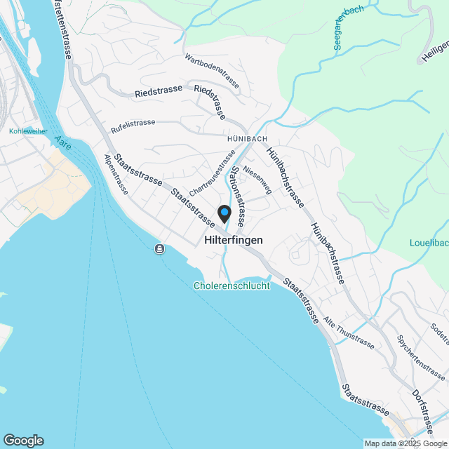 Eigentumswohnungen in Hünibach nahe See - Karte