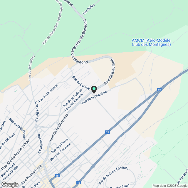 App. letztes Stockwerk in La Chaux-de-Fonds - Karte