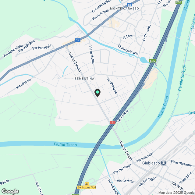Ich suche einen Nachmieter für eine Wohnung in Sementina - Karte