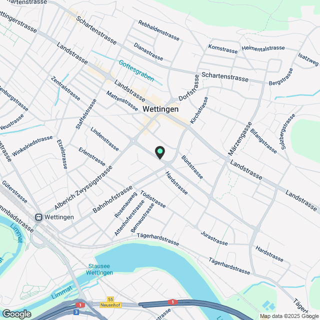 Erstvermietung von moderner 2.5-Zimmer-Neubau-Wohnung an bester Lage in Wettingen - Karte