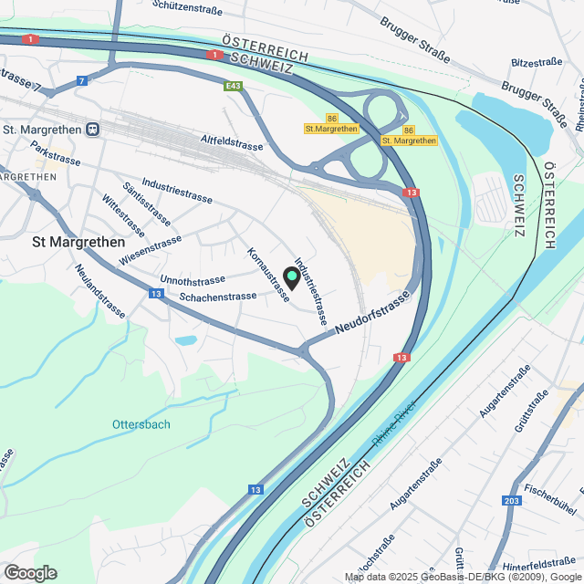 2 ½ Zimmer-Möblierte Wohnung in St. Margrethen SG mieten - Karte