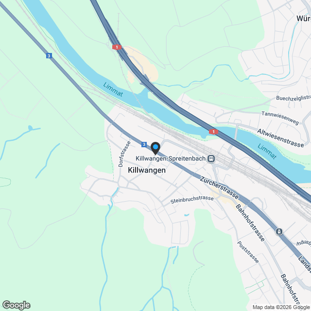 Hochwertige Eigentumswohnungen in Killwangen - Karte