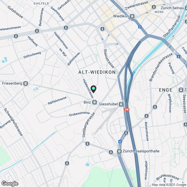 Ankündigung 2.5-Zimmer-Mietwohnung in Zürich-Wiedikon - Karte