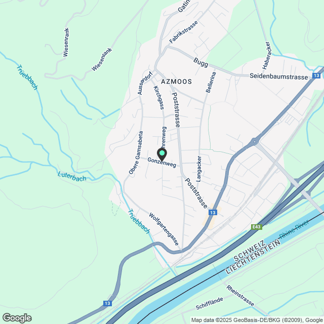 2 Zimmer-Ferienwohnung im Naturparadies vom Gonzen - Karte