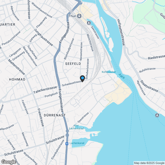 Neubauprojekt im begehrten Seefeldquartier in Thun - Karte