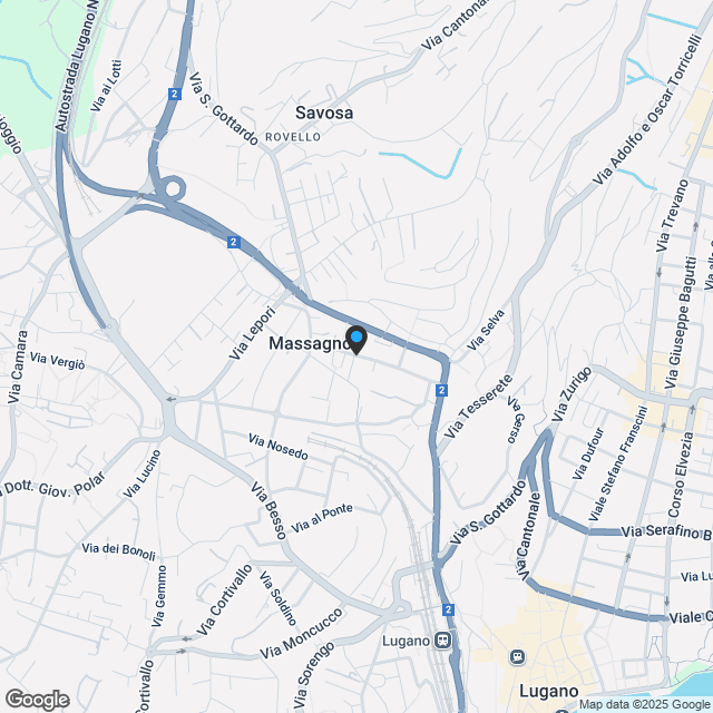 NEU: 3,5 Zimmer mit hoher Ausstattung und Seeblick in Lugano Massagno - Karte