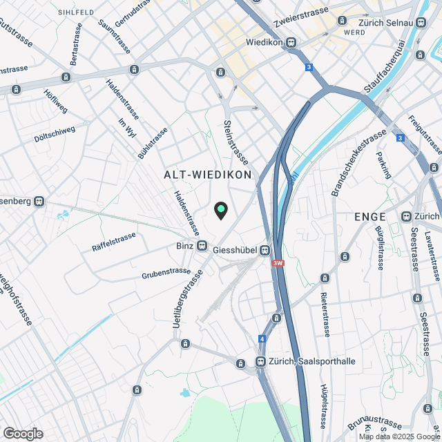 1 ½ Zimmer-Wohnung, 8045 Zürich - Karte
