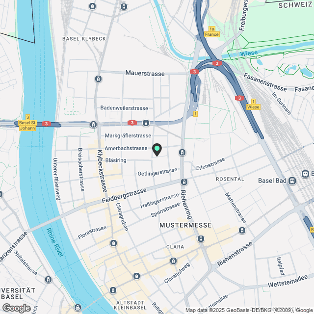 Erstvermietung im Matthäusquartier in Kleinbasel - Karte