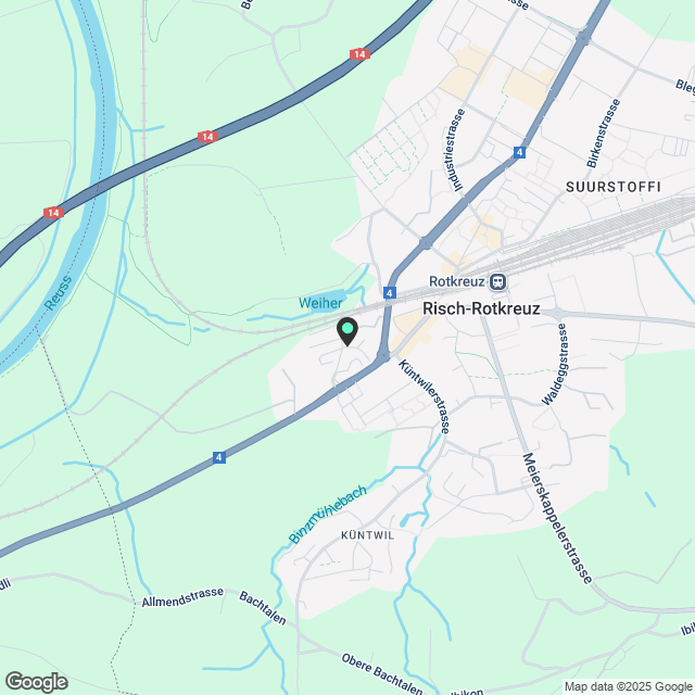 Vermietung von grosszügiger 2.5-Zimmer-Designer-Wohnung im steuergünstigen Rotkreuz-Risch - Karte