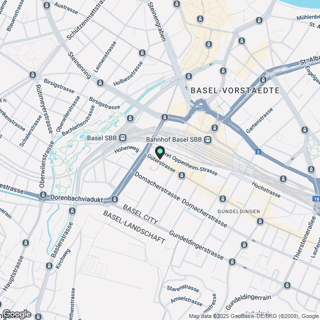 Neubau Gundeli - Karte