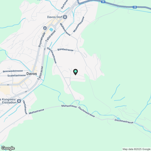 Erstbezug: Freundliche 3.5-Zimmerwohnung an ruhiger Lage in Davos Dorf - Karte