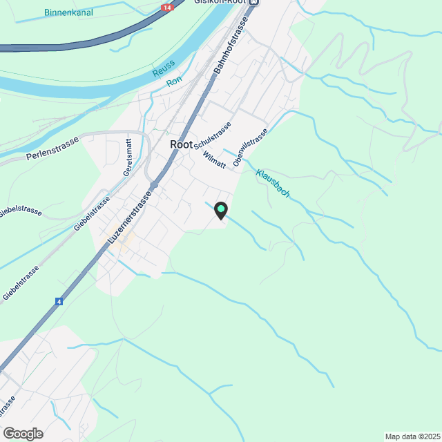 Modernes Wohnen in Root - 3.5.- Zimmer-Attika-Wohnung - Karte