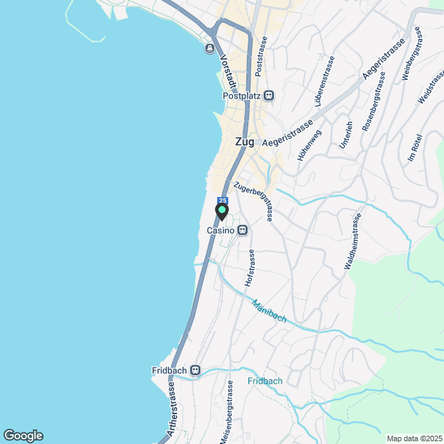 Exklusive Mietwohnungen am Zugersee / Exclusive rental apartments on Lake Zug - Karte