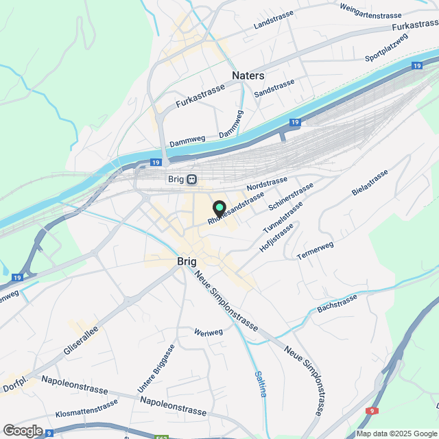 Grosszügige 5.5-Zimmer-Wohnung mit Kamin und grosser Doppelgarage in Brig, 5 min bis Bahnhof - Karte