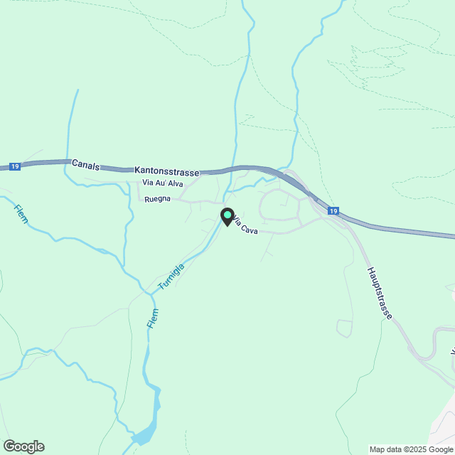 Exkl. 3.5-Zi.-Neubauwohnung als Erstwhg. mit Garten, Balkon und Traumlage am Bergbach in Trin Mulin - Karte