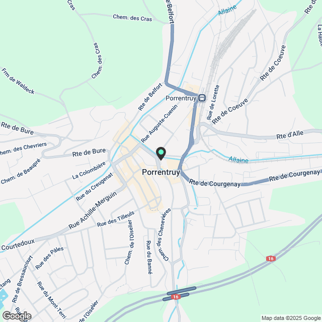 4 ½ Zimmer-Wohnung in Porrentruy mieten - Karte