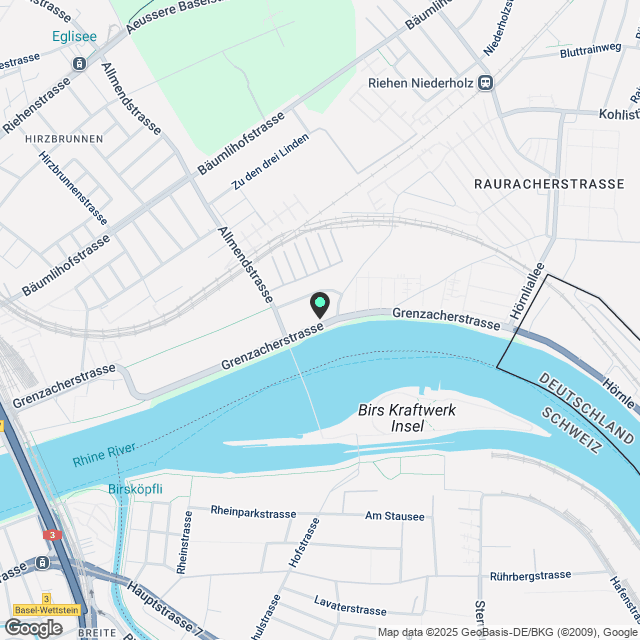 Neubau: 2.5-Zimmerwohnung mit separatem Dachterrassenabteil direkt am Rhein - Karte