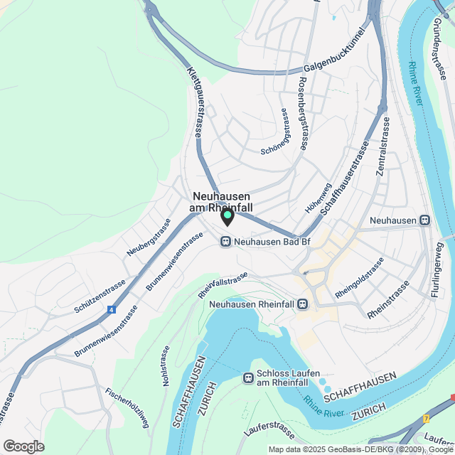 Exklusives Wohnen im RhyfallTower: Moderne 4.5 Zi. Wohnung mit Vierjahreszimmer - Karte