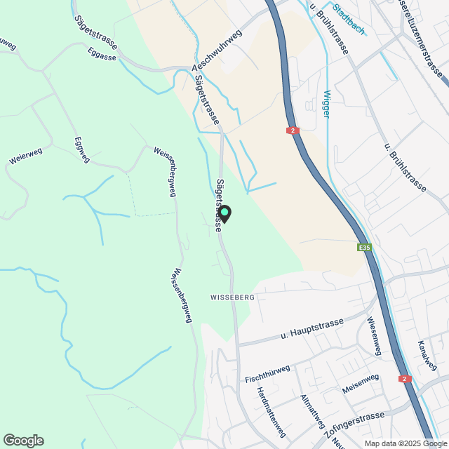 Neue 3.5 Zi. Gartenwohnung 118m2 mit Garten 70m2 - ruhig - 5 Min. zur Autobahn! - Karte