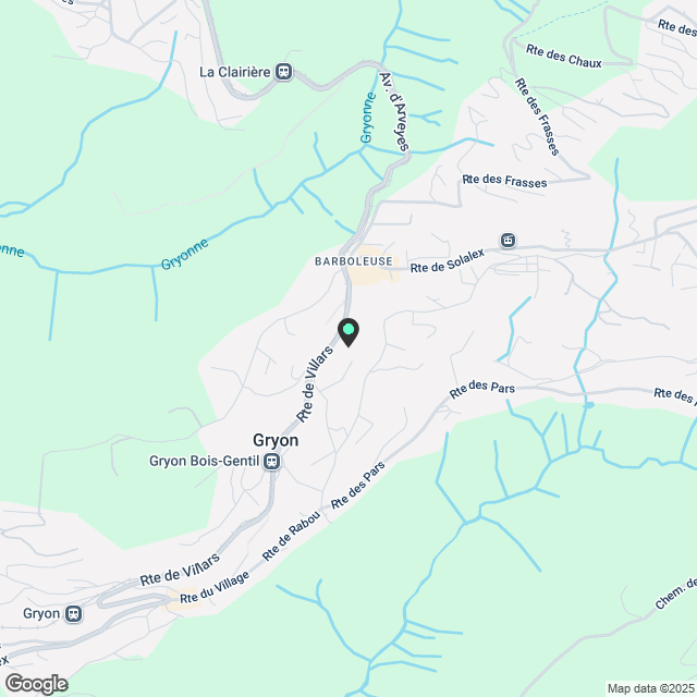 2,5 Zimmer neu und möbliert zur Miete für ein Jahr in Gryon - Karte