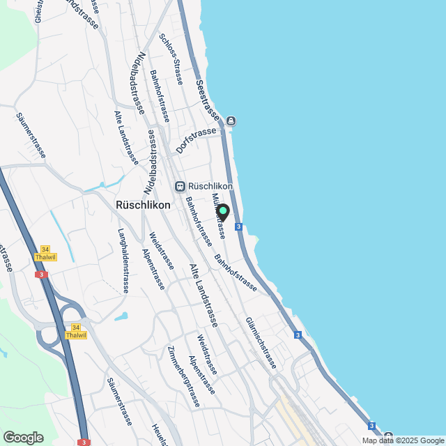 Moderne 2.5-Zimmer-Terrassenwohnung mit Seeblick in Rüschlikon - Karte