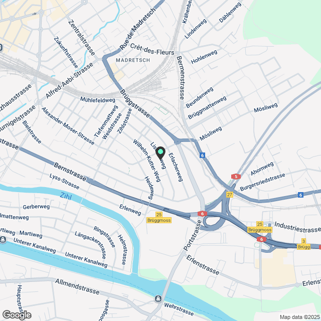 ?? Frisch sanierte 4.5-Zimmerwohnung mit Balkon am beliebten Lischenweg in Biel - Karte
