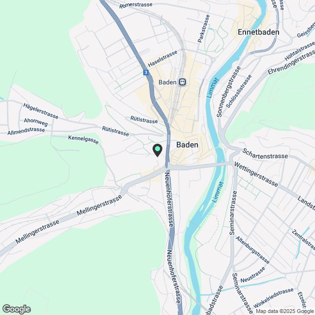 Ihre neue Loftwohnung mit über 70m2 im Herzen von Baden - Karte