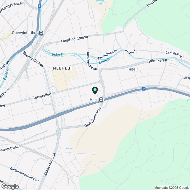 Moderne Neubauwohnungen direkt beim Bahnhof Winterthur-Hegi - Karte