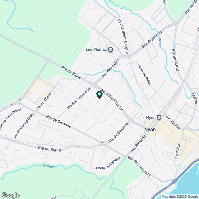 Untervermietung von moderner 2,5-Zimmer-Wohnung mit Balkon in Nyon - Karte