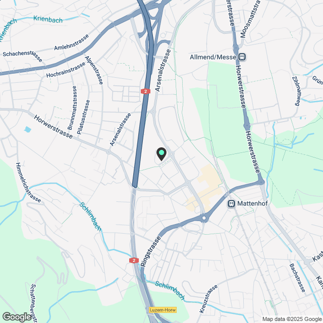 BEFRISTET: 01.11.2025 bis 30.11.2025: Moderne, möblierte 1.5-Zimmerwohnung in Kriens mit Balkon - Karte