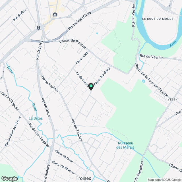 Schönes neues 3-Zimmer-Dachgeschossapartment mit Terrasse in Vessy - Karte