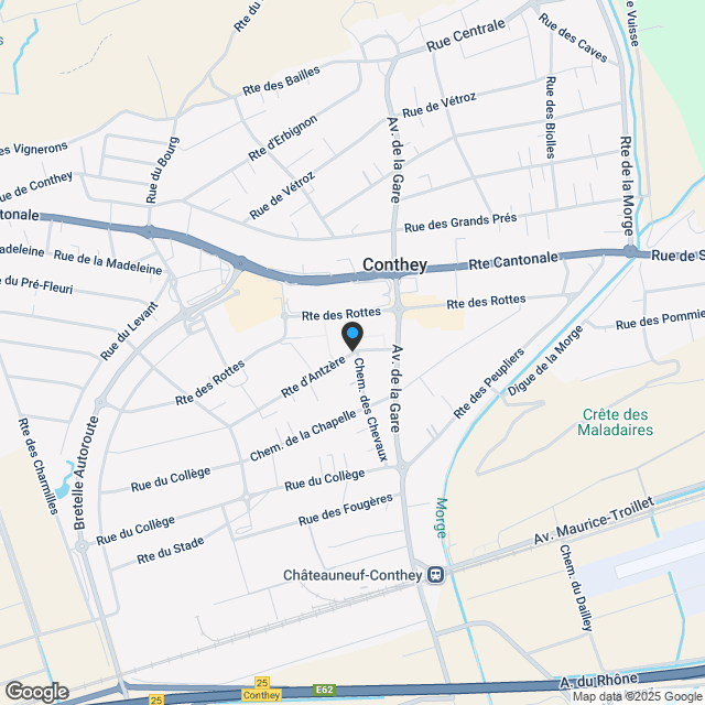 Appartement de 3,5 pièces à Conthey - Karte