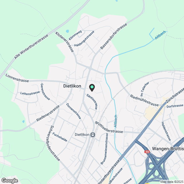 Moderne 2.5-Zimmer-Attikawohnung in Dietlikon - Karte