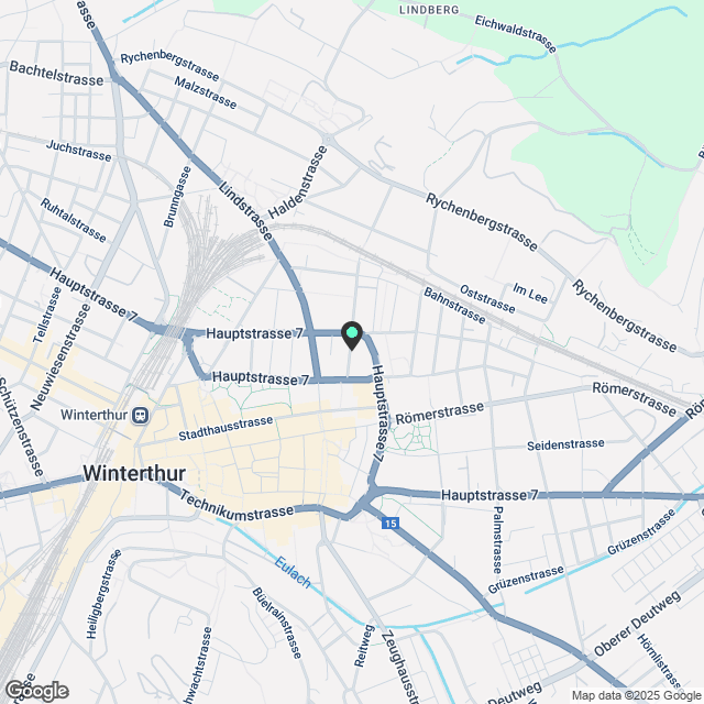 Neue 3,5-Zimmer-Dachwohnung mit Balkon in Winterthur - Karte