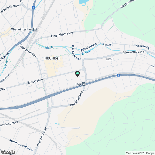 Neue 2-Zimmer-Wohnung am Bahnhof Winterthur-Hegi, auf Wunsch möbliert - Karte