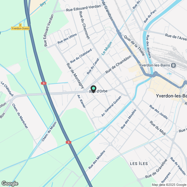 2 Zimmer-Wohnung in Yverdon les Bains mieten - Karte