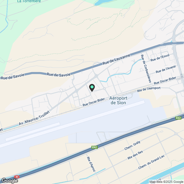 Zu vermieten - Magnifique Appartement NEU 2.5 Zimmer im Erdgeschoss (Terasse und Garten) – Sion - Karte