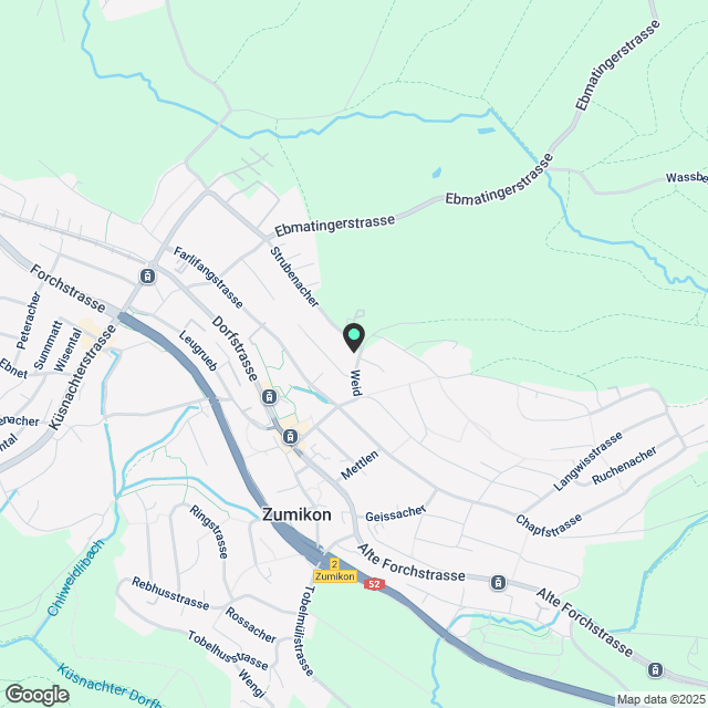 Neubauprojekt 5.5-Zimmerwohnungen im Dorfzentrum von Zumikon - Karte