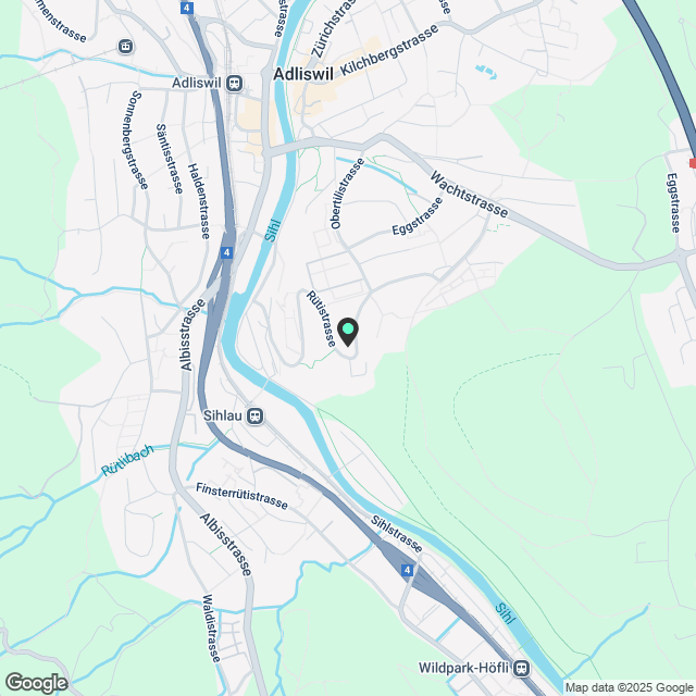 Moderne 2.5-Zimmer-Wohnung mit Vorgarten an ruhiger Lage von Adliswil - Karte